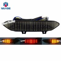 Waase สำหรับ Yamaha YZF R1 2002 2003ไฟเบรคท้ายหลังไฟ LED กระจกมองข้างมอเตอร์ไซค์