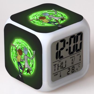 Reloj Despertador นาฬิกาปลุก7เปลี่ยนสีได้ไฟ Led นาฬิกาปลุกเด็กของเล่นเด็ก Saat Wekker Reveil