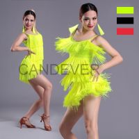 child Women Latin Dance Dress For Girls Tassel Fringe Ballroom Salsa Tango Dance National Standard Competition Practice Costumes