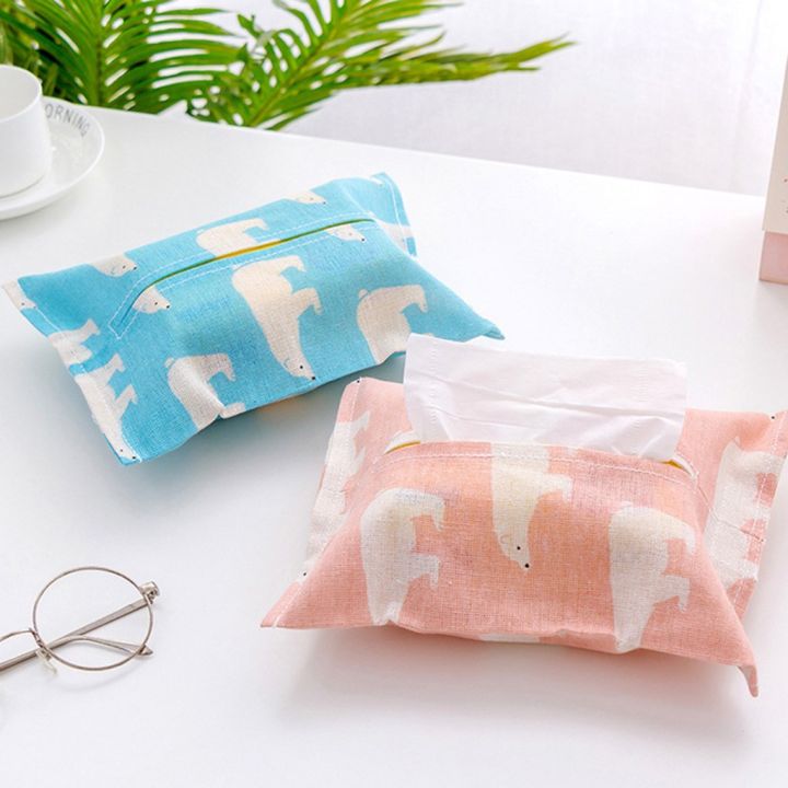 linen-tissue-box-cartoon-flamingo-and-polar-bear-cloth-napkin-tissue-box