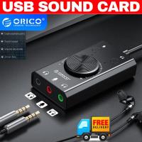 External USB 3.5mm Jack Sound Card Stereo Mic Speaker Headset Audio Cable Adapter Switch Volume Adjustment Free Drive