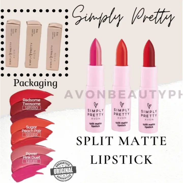 Avon Simply Pretty Split Matte Lipstick 4g Lazada Ph