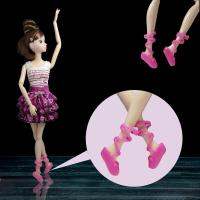 5คู่/ล็อตรองเท้าบัลเล่ต์ผูกประเภทนิ้วเท้า Sepatu untuk Barbie ตุ๊กตาสีผสมอุปกรณ์ชิ้นส่วนตุ๊กตาคริสต์มาสสำหรับเด็กผู้หญิง