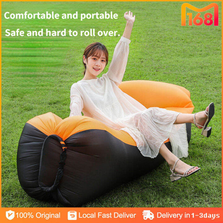 Original Lazy Inflatable Sofa Chair Pillow for Beach Picnic Outdoor Ultralight Sleeping Bag Air