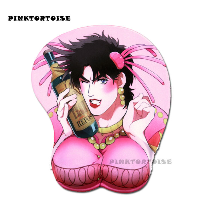 pinktortoise-jojo-joseph-joestar-anime-3d-wrist-rest-mouse-pad-mat-pink-jo-jo-bizarre-adventure-mousepad-for-laptop-pc