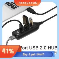 HONEYDEWD Professional High Speed Micro Mini Multi Splitter Adapter 4 Ports USB 2.0 Hub Laptop PC