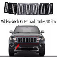 Car Middle Mesh Grille Front Grille Inserts Trim Mesh Kit for Jeep Grand Cherokee 2014-2016