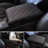 Leather Car Central Armrest Soft Pad Black Auto Center Console Arm Rest Seat Box Mat Cushion Pillow Cover Vehicle Protective