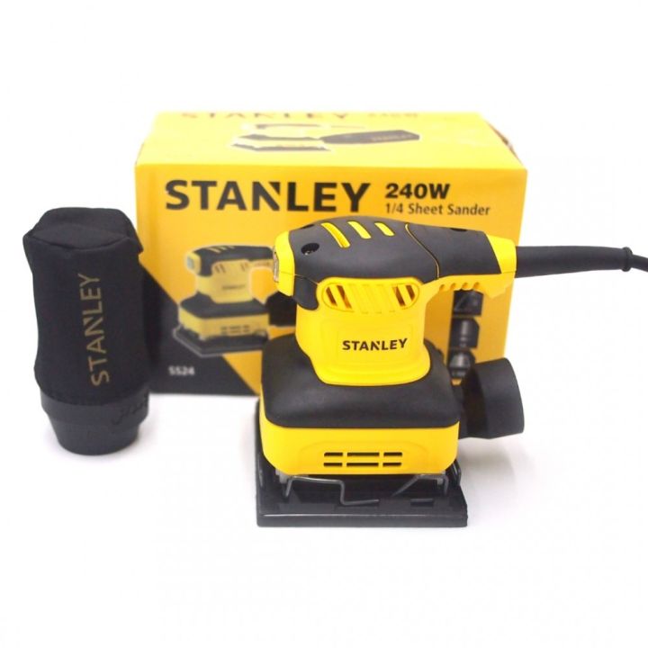 stanley-เครื่องขัดกระดาษทรายแบบเหลี่ยม-ss24-b1-1-4-sheet-sander-type-b101-220-240v-50-60hz-240w-16-000-min