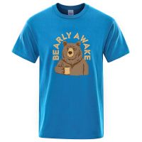 Really Want To Sleep Bearly Awake Men Tshirt Simplicity Tee Clothing Gildan