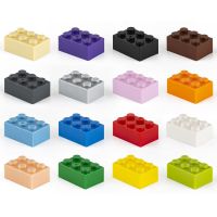 80pcs Bulk Building Blocks Thick Figures Bricks 2x3 Dots Educational Creative Size Compatible With 3002 Plastic Toy for Children Building Sets