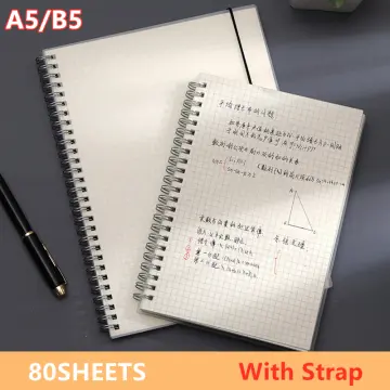 A5 A6 B5 Spiral Notebook Simple PP Cover Transparent Matte Line Grid Blank  Dot Notepad Diary