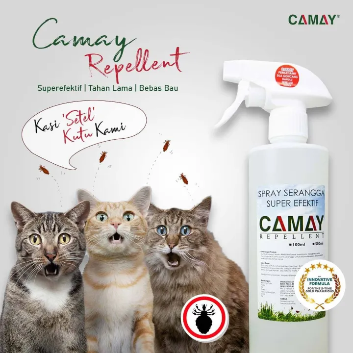 Cat Dog Fleas Ticks Spray Camay Repellent Ubat Kutu Kucing 200ml Lazada