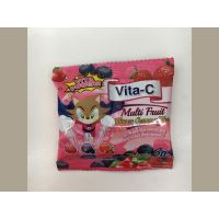 Vita-C Multi Fruit Gummy  เยลลี่ผลไม้ผสมวิตามินซี ลูทีน มิกซ์เบอร์รี่(ชมพู)