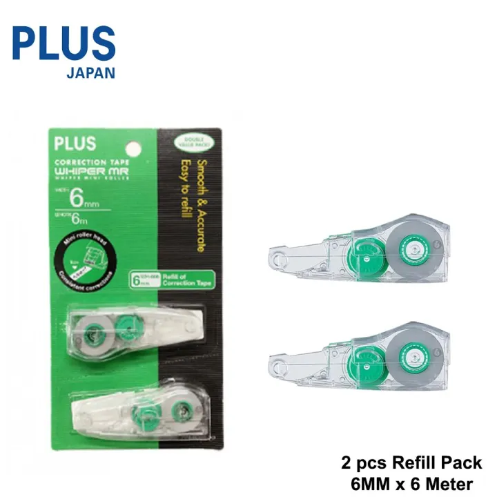 PLUS WH606 Whipper MR Correction Tape Refill (2 pcs) Lazada