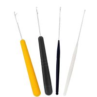 【LZ】 Nonvor 4Pcs Crochet Hook Needle Hair Weaving Needle Braiding Latch Crochet Hook for Braid Craft Hand Sewing Needles