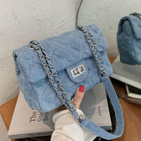 2022 Fashion Chain Shoulder Bag Women Denim Quilted Bag Female Luxury Handbags Women Bags Designer Sac A Main Femme