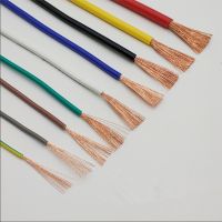 Single core PVC sheathed flexible copper wire RV22/20/18/17/15/13/11 AWG electronic wire signal extension cable Wires Leads Adapters