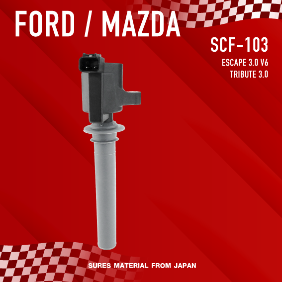 sures-ประกัน-1-เดือน-คอยล์จุดระเบิด-ford-escape-3-0-v6-tribute-3-0-ตรงรุ่น-scf-103-made-in-japan-คอยล์หัวเทียน-ฟอร์ด-มาสด้า