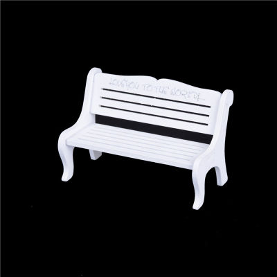 [Moneline] เก้าอี้ม้านั่งไม้8ซม. 1:12อุปกรณ์ตกแต่งสวนเฟอร์นิเจอร์บ้านตุ๊กตา