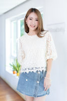 Narinari : NT2433 Sweet Lace Top