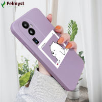 เคสโทรศัพท์มือถือสำหรับ OPPO Reno10 Pro + 5G เคสโทรศัพท์ลายการ์ตูนเราหมี Bare Bears แพนด้าปลอกซิลิโคนของเหลวทรงสี่เหลี่ยมดั้งเดิมสำหรับเด็กผู้หญิงเด็กผู้ชายคลุมทั้งหมดเคสป้องกันทนแรงกระแทกกล้อง