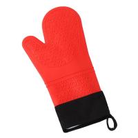 Long Waterproof Kitchen Silicone Microwave Gloves BBQ Gloves One Piece Oven Baking Hot Pot Mitts Heat Resistant Cooking Tool Potholders  Mitts   Cozie