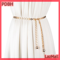 PDBH Fashion Store เข็มขัดแฟชั่นสำหรับผู้หญิงดีไซน์หรูหรา,เข็มขัดเงินย้อนยุคแกะสลักแบบกลวงเข็มขัดสายโซ่สำหรับผู้หญิงทำจากโลหะกลมเข็มขัดผู้หญิงหรูหรา