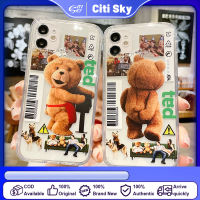 CitiSky Teddy Bear Phone Case Patten TPU ฝาหลัง iPhone 13 เคส iPhone 13 mini เคส iPhone 13 Pro เคส iPhone 13 Pro Max เคส