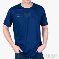 DOSH MENS T-SHIRTS SUPERMAN เสื้อยืดคอกลม แขนสั้น ผ้าโพลีเอสเตอร์ ผู้ชาย FSMT5222-NV