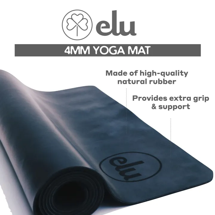 Elu Wellness 4mm Extra Grip Yoga Exercise Mat (Non-slip, PU Natural Rubber) (Aqua, Black) | Lazada PH Elu Wellness 4Mm Extra Grip Yoga Exercise Mat (Non-Slip, Pu Natural Rubber) (Aqua, Black) | Lazada Ph