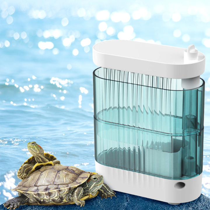 Turtle Filter Low Water Level for Turtle Tank, Bottom Suction 3in1 Circulation Pump With Trickle