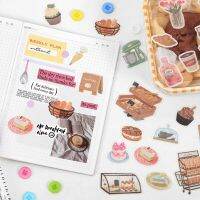 MOHAMM 40 Sheets Snacks Daily Life Stuff Stickers for Diary Journal Planners DIY Collage Decorative Material Supplies Stickers Labels