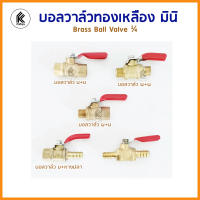 บอลวาล์วทองเหลือง มินิ 1/4 เกลียวใน เกลียวนอก หางปลา Brass Ball Valve mini