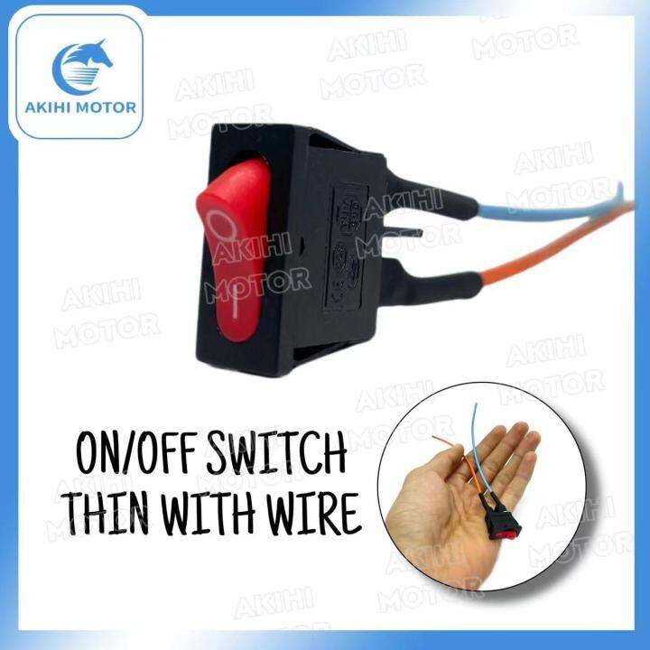 [AKIHI MOTOR] MOTORCYCLE ON/OFF SWITCH W/WIRE (THIN) | Lazada PH