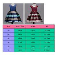 Children Kids Baby Girls Princess Bowknot Striped Formal Pageant Party Dress