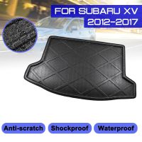 สำหรับ Subaru XV 2012-2017กะโปรงท้ายรถแผ่นรองกระโปรงหลังรถกันน้ำเสื่อปูพื้นพรมถาดโคลนแผ่นปูพื้นสินค้า