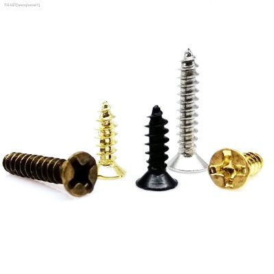 ▽۩❆ 200pcs M2 M2.6 M3 Golden Silver Bronze Black Length 4-16mm 4 Color Steel Phillips Flat Countersunk Head Self-tapping Wood Screw