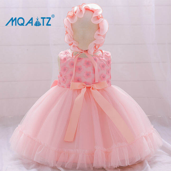 Pink princess baptism on sale dresses