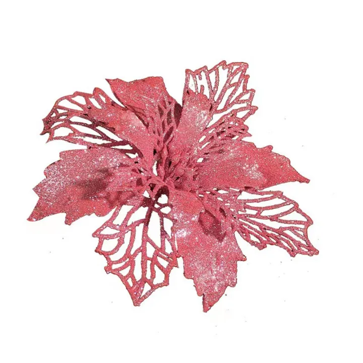 christmas-tree-ornaments-glittery-christmas-flowers-noel-home-decorations-christmas-table-setting-decor-red-glitter-powder-flower-heads