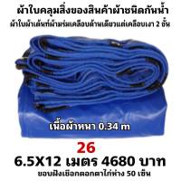 ผ้าใบผ้าเต็นท์เคลือบเงา 2  ชั้น   ขนาดใช้คลุมรถ  10 ล้อ บังแดดบังฝนและทั่วไป  6.5X12 เมตร 4680  บาท