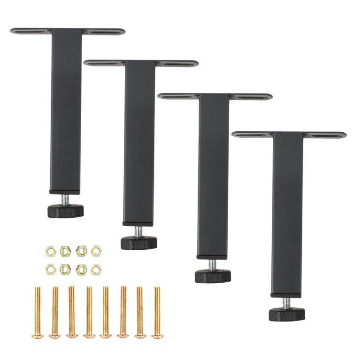 Single/Double Hole Adjustable Metal Height Bed Frame Slat Center Support Leg for Table Bed and