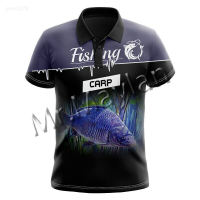 Fashion Print 2023 3d Animal Carp Fishing Colorful Men/women Leisure Polo Shirt Hipster Streetwear T-shirts Beach Shorts Tops S-452 Unisex summer polo