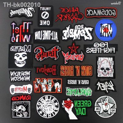 ☽◎✇ DIY Rock Bands Patches For Clothing Iron On Badge Embroidered Stickers Applique for Jacket Garment Apparel Accessories