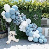 「 ANN Hardware 」8Ft-16Ft MacaronHaze Grey BalloonArch SetBaby Shower Decoration Birthday Party Decor Party Supplies