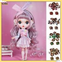 VJDA 10pcs/5pairs คุณภาพสูง พลาสติกครับ พร้อมเครื่องซักผ้า หุ่นคริสตัลตา งานฝีมือดวงตา อุปกรณ์สัตว์หมี ตุ๊กตาเครื่องมือ DIY