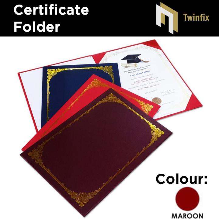 A4 Size Certificate Folder / Hard Cover Certificate Folder Lazada