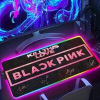 Kpop Blackpink Mousepad Xxl Gaming Mouse Pad Rgb Desk Protector Backlight Backlit Mat Large Pc Accessories Gamer Keyboard Anime