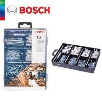 BOSCH 173Pcs/Set 5/6/7/8 mm Plastic Expansion Brick Wall Anchor Tube Wall Plug Screws Phillips Flat Head Tapping Bolt Stone Bit Nails Screws Fasteners