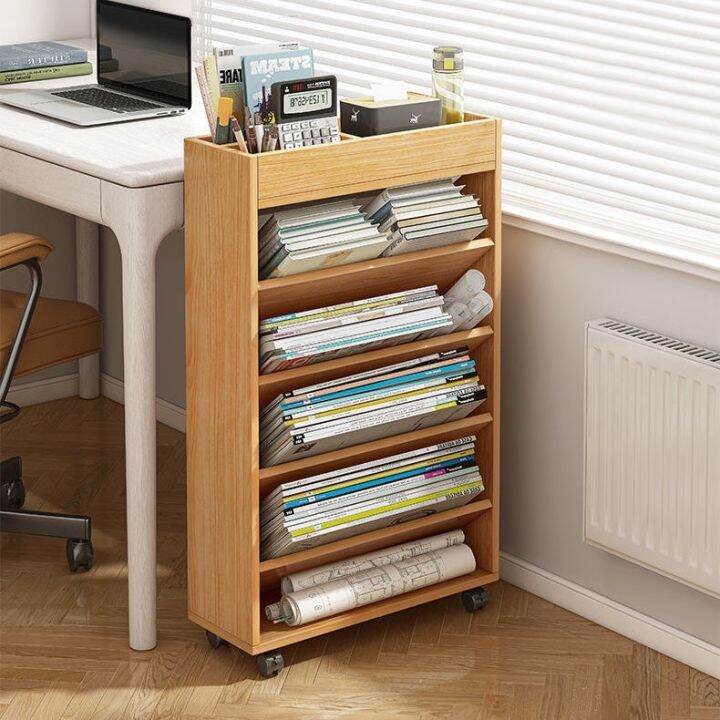 Desk Shelf Desk Small Bookshelf Study Table Ultra Narrow Gap Student